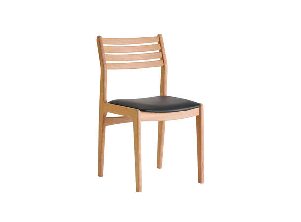 Anne spisestol Natur eik, Sort hud 