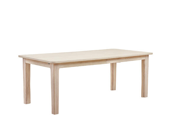 Casø 701 Bord, 200/350(500)x100x75 cm Hvitpig. finèr, inkl 3 klaffer, treben 