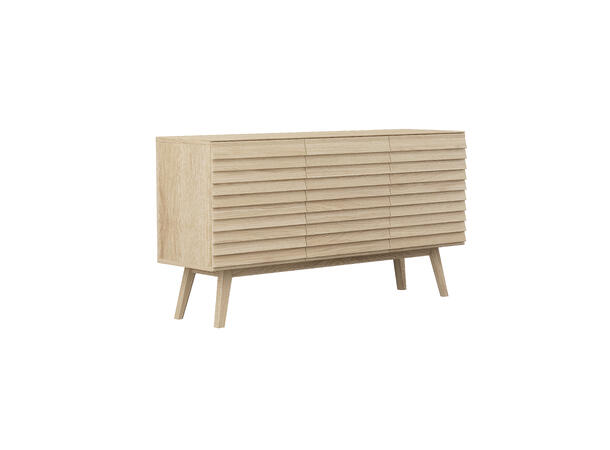 Casø 777 Skjenk, 150x83x42 cm Hvitpigmentert eik, skrå ben 