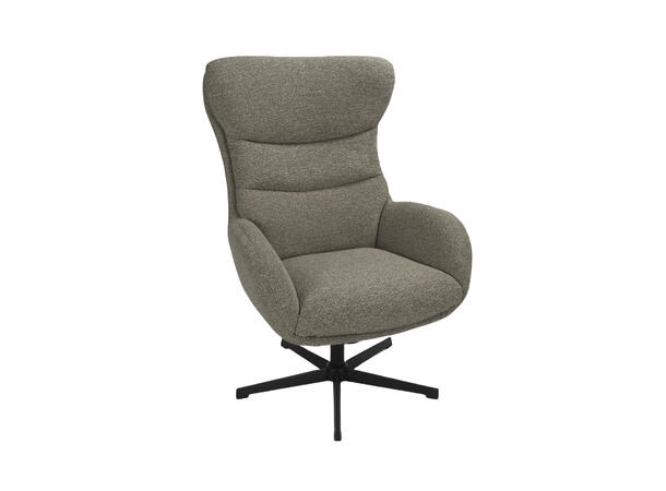 Curtis hvilestol med tilt og skammel Royal 170 Taupe, Svart sokkel 