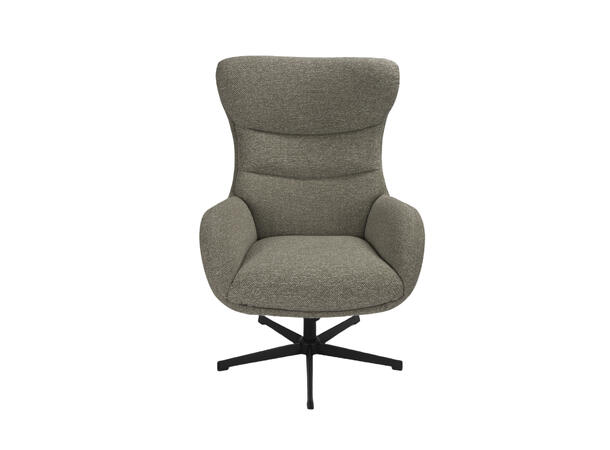 Curtis hvilestol med tilt og skammel Royal 170 Taupe, Svart sokkel 