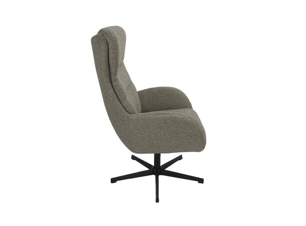 Curtis hvilestol med tilt og skammel Royal 170 Taupe, Svart sokkel 