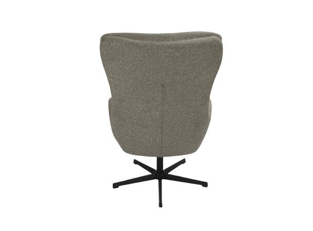 Curtis hvilestol med tilt og skammel Royal 170 Taupe, Svart sokkel 