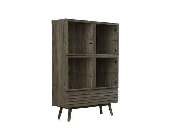 Casø 777 Høy skjenk, 124x177x40 cm Røkt eik, skrå ben 