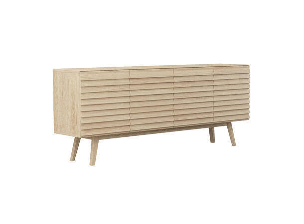 Casø 777 Skjenk, 200x83x42 cm Hvitpigmentert eik, skrå ben 