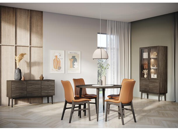 Elegance skjenk, 140x78x44 cm Røkt eik, treben 