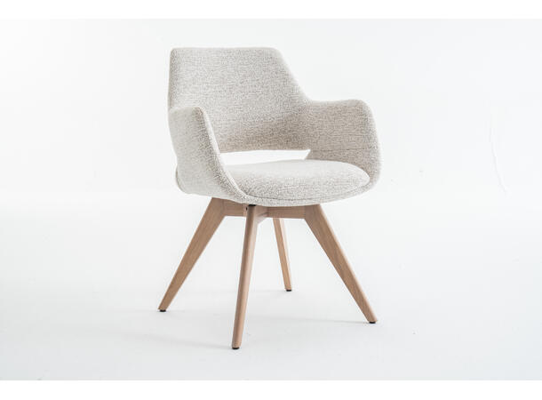 Mona spisestol m/sving, hvitpigm. eik Present 120, Beige 