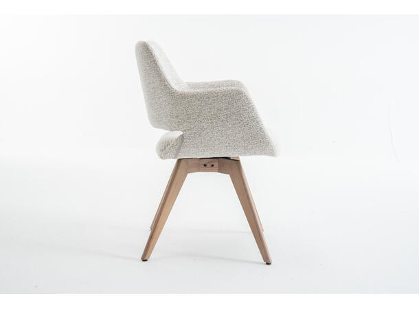 Mona spisestol m/sving, hvitpigm. eik Present 120, Beige 