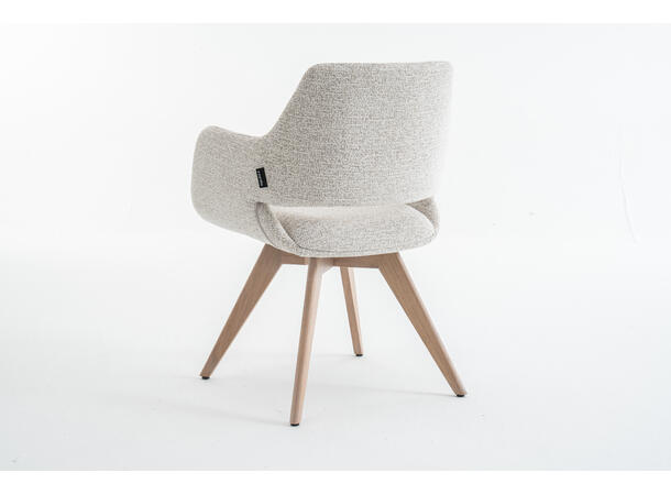 Mona spisestol m/sving, hvitpigm. eik Present 120, Beige 