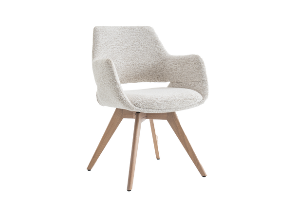 Mona spisestol m/sving, hvitpigm. eik Present 120, Beige 