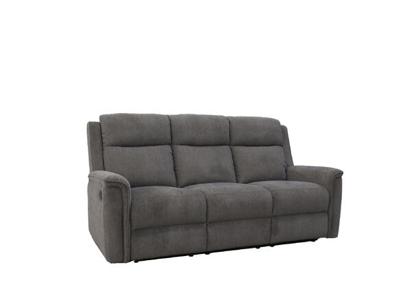 Teddy reclinersofa, 3-seter, manuell Brun tekstil 