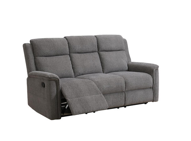 Teddy reclinersofa, 3-seter, manuell Brun tekstil 