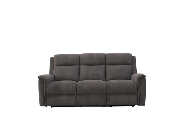Teddy reclinersofa, 3-seter, manuell Brun tekstil 