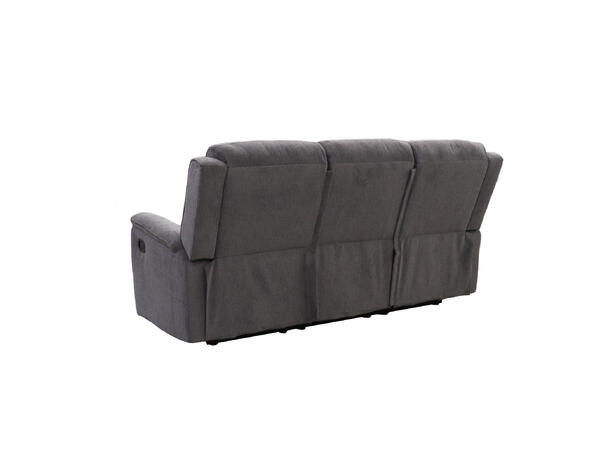 Teddy reclinersofa, 3-seter, manuell Brun tekstil 