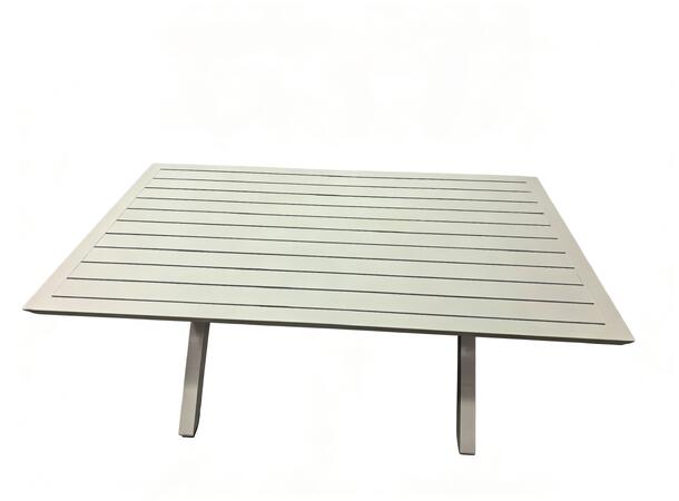 Brevik spisebord, Beige, 150x86x66 cm X-understell, Beige alu ramme 