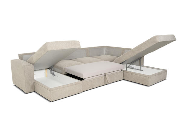 Emma u-sofa, PG1 Venstre, Enter 5/1 light brown 