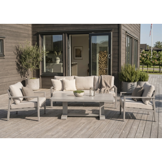 Hydra 3+1+1, loungegruppe Inkl. bord, Champagne alu. ramme