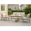 Hydra 3+1+1, spisegruppe Inkl. bord, Champagne alu. ramme
