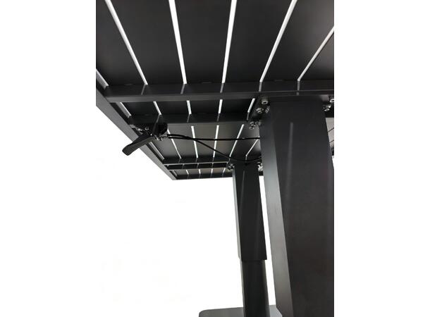 Brevik hev-/senk bord, 150x86x46/73 cm Grå alu ramme 