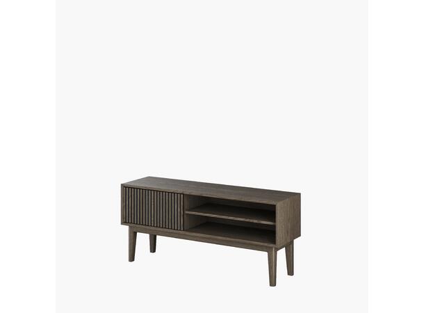 Casø Broholm TV-benk m/lameller 124x55x35 cm, Røkt eik, treben 