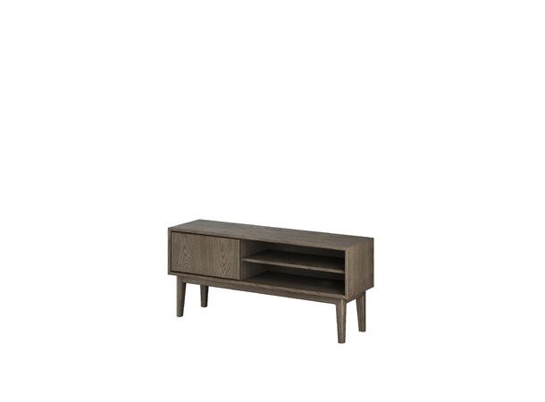 Casø Broholm TV-benk m/slett dør 124x55x35 cm, Røkt eik 