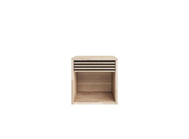 Casø Broholm nattbord m/lameller 40x40x35 cm, Hvitoljet eik 
