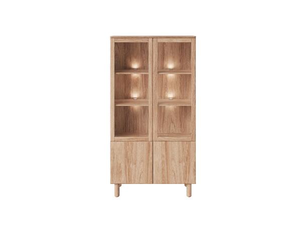 Casø Lindholm Vitrineskap 100x190x44 cm Naturoljet eik 