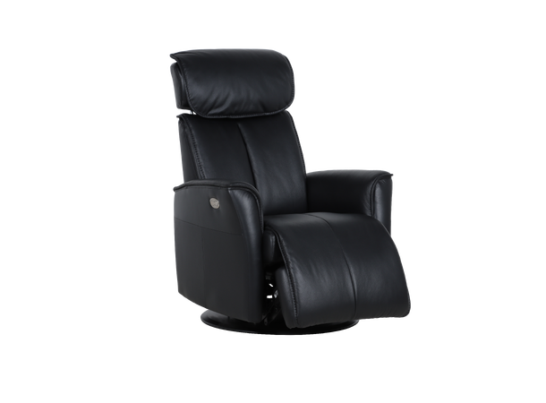 Commander El. recliner, H2 Hud/PVC, svart 