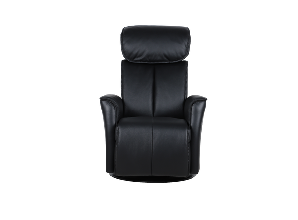 Commander El. recliner, H2 Hud/PVC, svart 