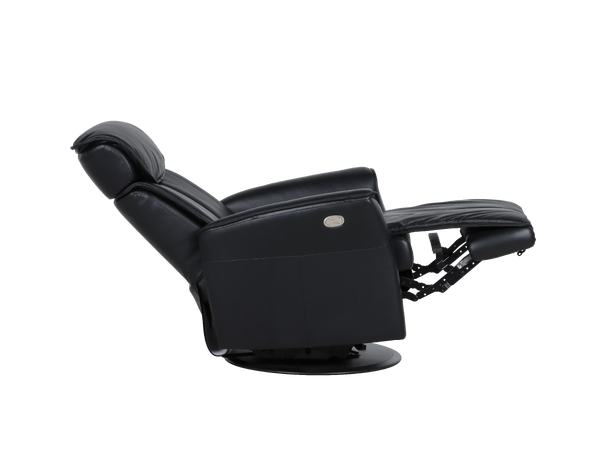 Commander El. recliner, H2 Hud/PVC, svart 