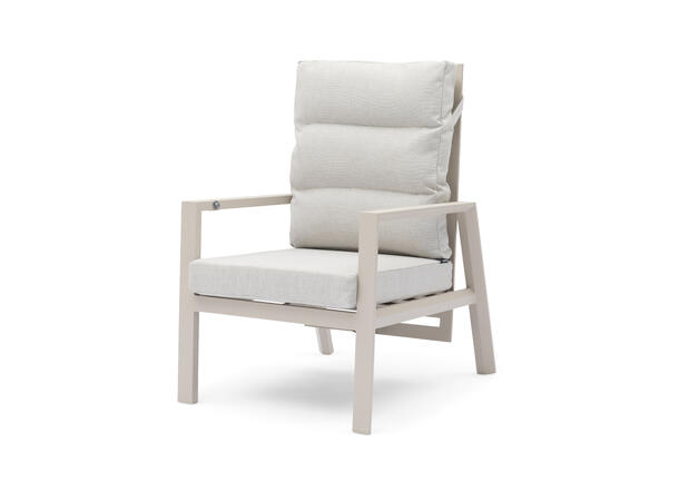 Lyngdal 1-seter recliner Beige ramme, grå pute 