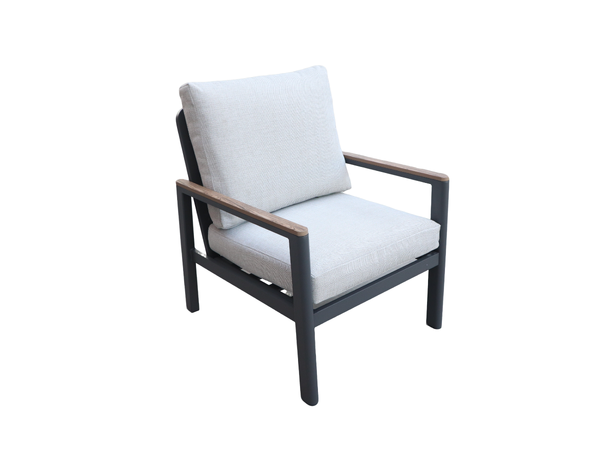 Palmeira suppleringsstol Grå ramme/beige tekstil/polywood 