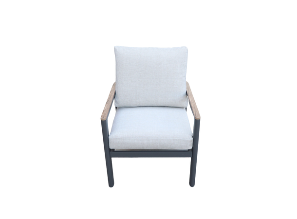 Palmeira suppleringsstol Grå ramme/beige tekstil/polywood 