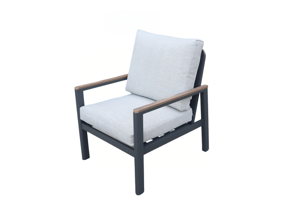 Palmeira suppleringsstol Grå ramme/hvit tekstil/nonwood 