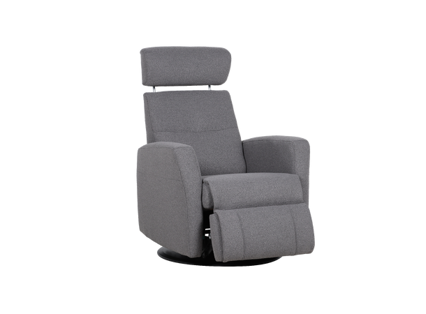 Regento recliner med just.nakke, H2 Tekstil, Loop Graphite 