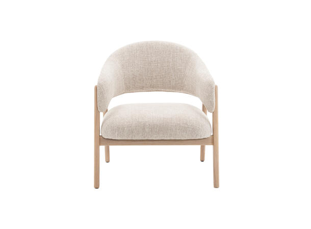 Alma loungestol, Santi 110, Beige Hvitpigmentert eik understell 