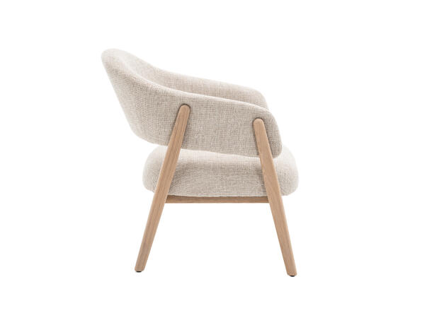 Alma loungestol, Santi 110, Beige Hvitpigmentert eik understell 