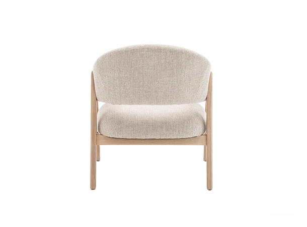 Alma loungestol, Santi 110, Beige Hvitpigmentert eik understell 