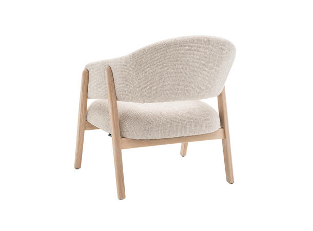 Alma loungestol, Santi 110, Beige Hvitpigmentert eik understell 
