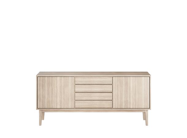 Broholm skjenk, 183x81x40 cm Hvitpigmentert eik, treben 