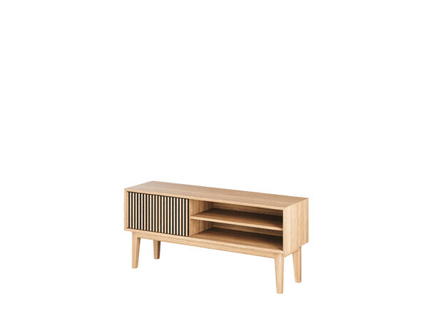 Casø Broholm TV-benk m/lameller 124x55x35 cm, Natur eik, treben 