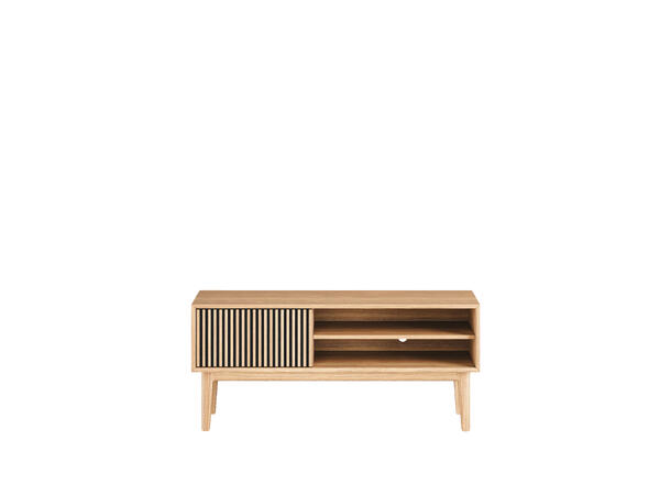 Casø Broholm TV-benk m/lameller 124x55x35 cm, Natur eik, treben 