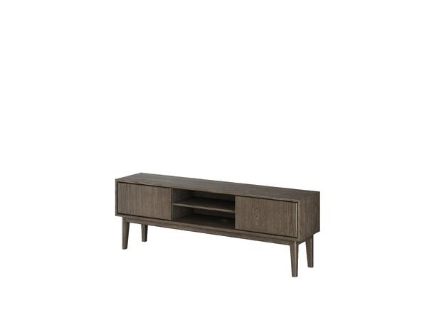 Casø Broholm XL TV-benk m/slette dører 160x55x35 cm, Røkt eik 