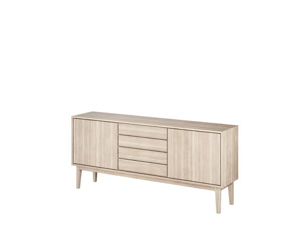 Casø Broholm skjenk m/slette dører 183x81x40 cm, Hvitoljet eik 