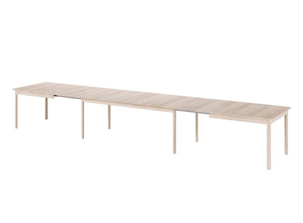 Casø Even Spisebord, 200/353(506)x100cm Inkl. 3 klaffer i finér, Hvitoljet eik 