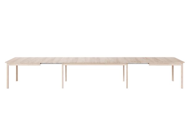 Casø Even Spisebord, 200/353(506)x100cm Inkl. 3 klaffer i finér, Hvitoljet eik 