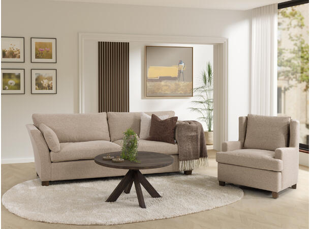 Casø Gro sofabord, Ø90x48 cm Røkt eik 