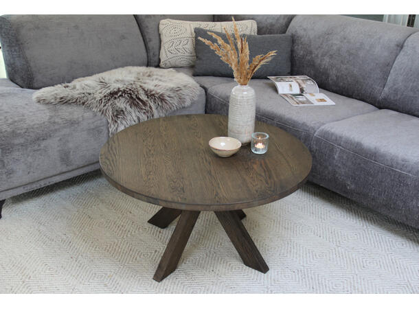 Casø Gro sofabord, Ø90x48 cm Røkt eik 