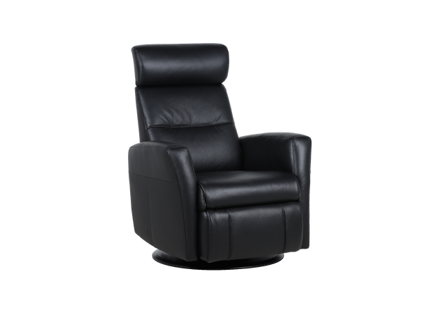 Regento recliner med just.nakke, H2 Hud/PVC, svart 