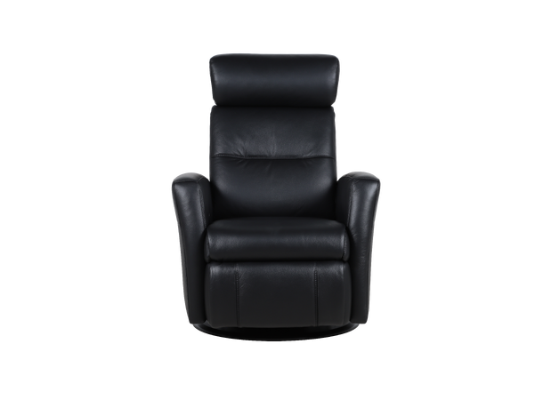 Regento recliner med just.nakke, H2 Hud/PVC, svart 